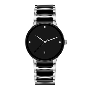 Montre personnalisée d'usine avec logo, design minimaliste unisexe, étanche, pour homme, en acier inoxydable, pour affaires - Product Image 1