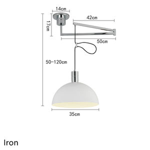 Luminaire suspendu nordique moderne, luminaire de plafond en métal amovible pour cuisine, loft, table à manger - Product Image 6