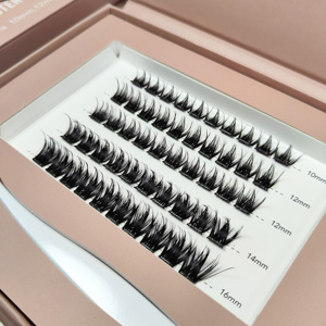 Wholesale Pre Glued Press on Lash Clusters Segmented <strong>Reusable</strong> DIY Lash Extension Kit Waterproof Self <strong>Adhesive</strong> <strong>Eyelashes</strong> Cluster - Product Image 2