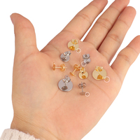 Fermoirs, crochets, clous, tiges vierges, attaches, attaches d'oreille, attaches d'oreille pour boucles d'oreilles, fabrication de bijoux DIY, modèle hypoallergénique en acier inoxydable