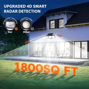 Lámparas de pared solares Luz de inundación brillante <span class=keywords><strong>Panel</strong></span> de vidrio <span class=keywords><strong>Sensor</strong></span> de movimiento <span class=keywords><strong>LED</strong></span> Seguridad Luces solares de jardín para el hogar Iluminación de pared al aire libre - Product Image 4