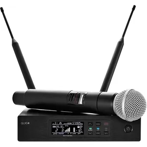 QLXD4 Micrófono inalámbrico profesional UHF True Diversity Condense Sistema de micrófono de solapa inalámbrico