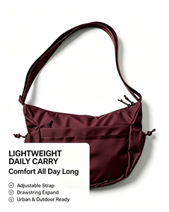 Sac Hobo Tendance en Nylon Style Décontracté pour Étudiants – Sac à Bandoulière, Sac Croisé, Sac Banane - Product Image 1