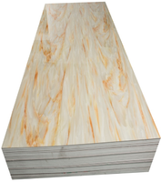 Panneau mural en PVC à revêtement UV imitation marbre, haute brillance, résistant à la décomposition, imperméable, facile à installer, sans formaldéhyde, flexible, résistant au feu
