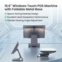 Système de point de vente intelligent multi-OS avec écran tactile capacitif de 15,6 pouces GSAN GS-T2, personnalisable en usine (OEM/ODM), pour les services de restauration et les commerces de détail