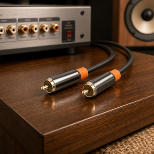 Câble audio numérique <span class=keywords><strong>coaxial</strong></span> professionnel FosPower tressé avec connecteurs plaqué<span class=keywords><strong>s</strong></span> or 24 carats] RCA <span class=keywords><strong>S</strong></span>/<span class=keywords><strong>PDIF</strong></span> Premium Mâle-Mâle - Product Image 6