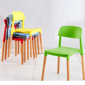 Cucina sedia impibile bile progettata sedia in plastic con <span class=keywords><strong>gamba</strong></span> in legno sedia for mobili da sala da pranzo - Product Image 4