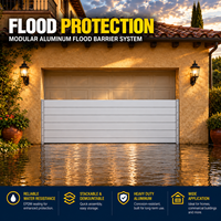 Système de barrière anti-inondation en aluminium modulaire à déploiement rapide pour interventions d'urgence en cas d'ouragan, usage industriel intensif