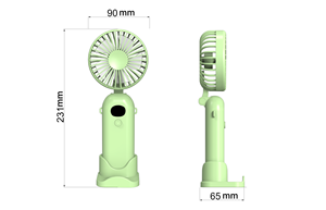 Ventilateur portable pliable rechargeable OEM <span class=keywords><strong>Black</strong></span> <span class=keywords><strong>Friday</strong></span> 2026 avec batterie 2000 mAh pour usage extérieur et intérieur, 5 niveaux de vitesse - Product Image 4