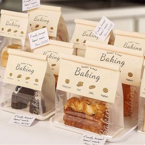 ถุงกระดาษคราฟท์สำหรับใส่ขนมปัง พิมพ์โลโก้ได้ วัสดุเกรดอาหาร - Product Image 3