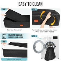 Siège de sécurité pour chien portable de luxe avec ceinture de sécurité, lit de voyage surélevé carré et solide pour grands chiens ou deux petits chiens