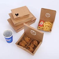 Vente en gros style personnalisé poulet frit à emporter déjeuner boîte d'emballage logo personnalisé salade boîte de restauration rapide