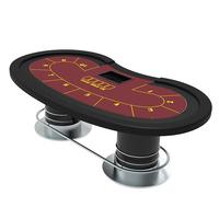 YH 96*48 pouces De Forme Ovale Entièrement Personnalisé Casino Texas Holden Table de Poker Avec Puces Plateau Jeu Utilisé
