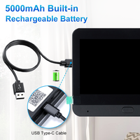 Sonnette vidéo intelligente de 4,3 pouces avec batterie de 5000 mAh, détecteur de mouvement PIR, caméra judas WiFi
