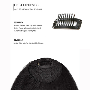 <span class=keywords><strong>Frange</strong></span> Clipsée en <span class=keywords><strong>Cheveux</strong></span> Humains Naturels Noués à la Main pour Filles, Convient à Toutes les Formes de Visage et Donne un Aspect Jeune - Product Image 4