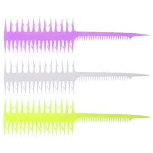 Saç Salon Tarak Çift Taraflı Diş Balık Kemik Şekil Tarak Kuaförlük Ayrılık Vurgulama Dağıtım Fırçası Boyama Aracı