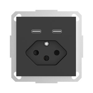 Prise murale LEISHEN Factory Suisse avec USB 250V 10A 2 USBC 5V 3.4A, interrupteur, prise de courant, prise murale française - Product Image 4