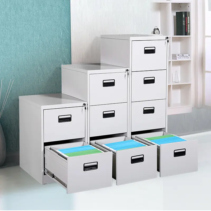 2/3/4 Drawer file cabinet office metal drawer storage cabinet cheap steel drawer vertical filing cabinet