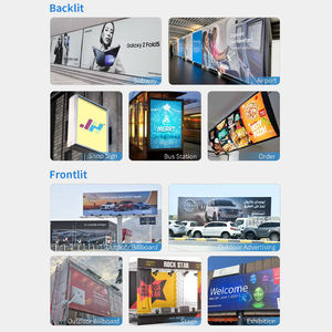 Grosir 340g/440g/510g latar belakang lampu depan PVC Flex Banner gulungan Glossy Matte Printing bahan untuk iklan besar luar ruangan - Product Image 5