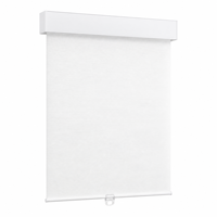 Stores enrouleurs sans fil semi-occultants en tissu blanc pour salle à manger, sur mesure, avec rail cassette intégré