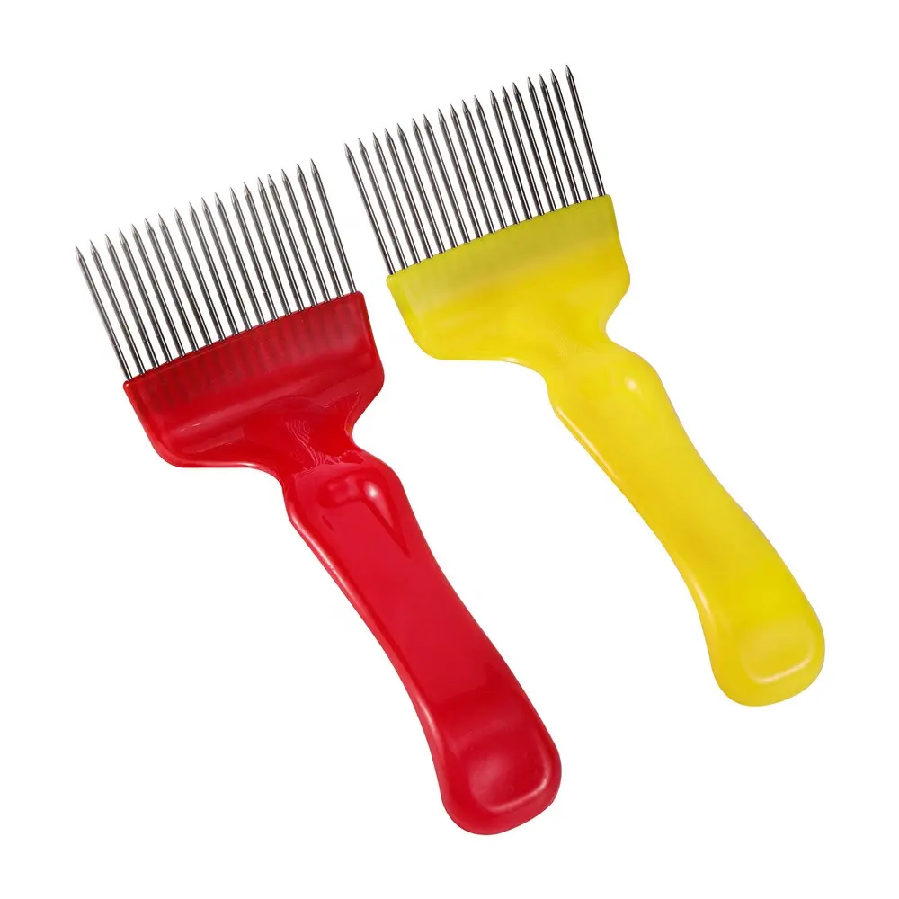 Denti in acciaio inossidabile 18 Pin pettine forchetta taglio miele ago dritto forchetta senza tappo miele Rake Rake pala ape strumento di apicoltura