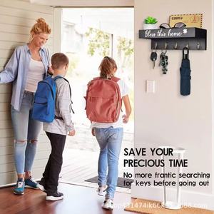 Cross-border wooden wall-mounted storage <b>rack</b>, wall-mounted entryway key <b>rack</b>, <b>glasses</b> <b>rack</b>, wooden envelope wall-mounted - Product Image 1