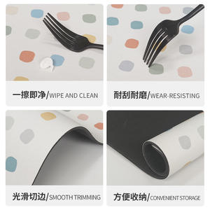 Tapis d'égouttage de cuisine style crème 30x40cm 40x60cm en fibre de polyester absorbante pour évier et table à manger - Product Image 4