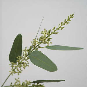 Feuilles d'eucalyptus simulées avec fruits ornements de <span class=keywords><strong>table</strong></span> à la maison fleurs décoratives 2 fourchettes branches d'eucalyptus ensemencées artificielles - Product Image 3