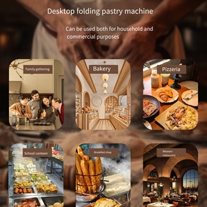 Máquina Laminadora de Masa Manual Comercial, Mini Laminadora de Masa para Croissants, Rodillo de Grosor Ajustable para Pan, <span class=keywords><strong>Pizza</strong></span>, <span class=keywords><strong>Pasta</strong></span>, Uso Doméstico en Panadería - Product Image 2