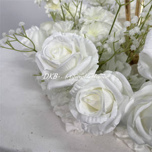 Guirnalda de Rosas Blancas Pequeñas de 50 cm, Bola de Flores Artificiales, Centro de Mesa para Decoración de Bodas, Venta Caliente - Product Image 5