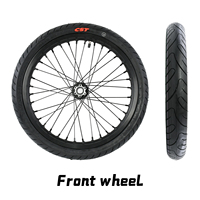 Kit de roues Supermoto 17 pouces ODM en gros pour Sur-Ron Light Bee X – Jantes à rayons pour moto, pièces de mise à niveau pour pneus et jantes