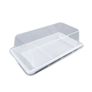 Caja de pastel cuadrada desechable con tapa antivaho transparente Panni tiramisu mousse hornear para llevar envases de embalaje boda - Product Image 1