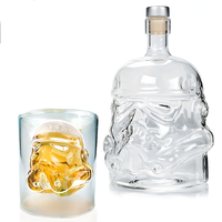 Stz — bouteille en verre avec bouchon en liège, accessoire OEM, 500/700ml, pour les étoiles de guerre, Marvel Stormtrooper