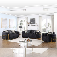 PZCN HOME Design de luxe, ensemble de canapés sectionnels à bras incurvés en tissu, canapés de salon à vendre