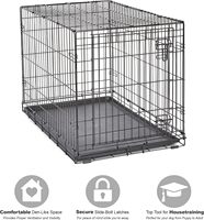 Cage pour chien pliable de luxe classique DIY, robuste, en métal, avec plateau et boîte en plastique, pour grands chiens