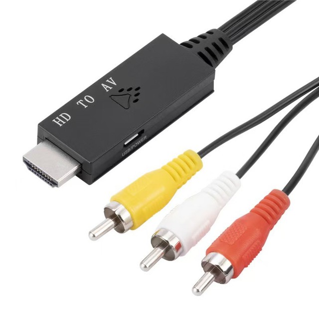 1-meter HD TO AV audio and video cable, HDTV converter, HD MI TO AV high definition to RCA adapter cable
