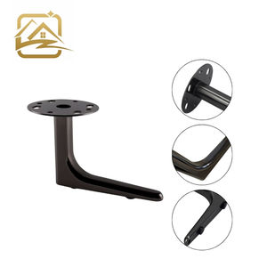 Patas de sofá metálicas en forma de L, negras, de 12cm/15cm, de proveedores modernos, patas de hierro para muebles, soporte para sofá cama y armario. - Product Image 2