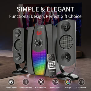Wooden 2.1 Channel Speaker System HiFi Stereo Desktop Multimedia Sound - Product Image 5