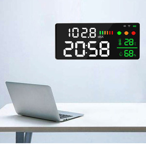 Sonometre à grand écran de 11 pouces, affichage LED WIFI, détecteur de température, d'humidité et de niveau sonore, moniteur <span class=keywords><strong>30</strong></span>-130dB - Product Image 6