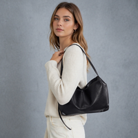 Minimalistische Echtleder-Damentasche mit Großer Kapazität, Schultertasche aus Rindsleder, 2026 Neue Urbane Pendler-Arbeitstasche mit Reißverschluss