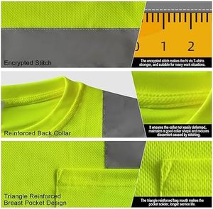 LX رجال فئة 3 مرحبا فيس قمصان العمل طويلة الأكمام أنسي أصفر دائم مقاومة للأوساخ مساحي البناء يلتقي مرحبا - Product Image 4