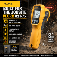   Thermomètre infrarouge 62 MAX sans contact, pistolet de mesure de température laser, testeur numérique industriel, alimenté par batterie, IP54, 1 an