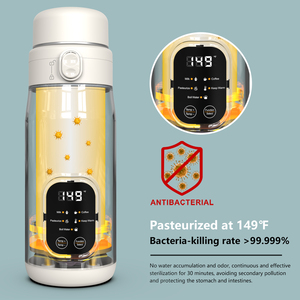Taza Portátil de 500 ml de Calentamiento Rápido para Agua Caliente, Leche, Fórmula, Café, con USB y Cable de Alimentación, Hervidor Eléctrico de Acero Inoxidable 316 - Product Image 6