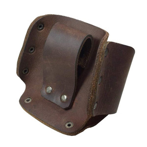 Estuche para cinta métrica de topografía en obra, bolsa de almacenamiento para cinta métrica de cintura, caja de regla de acero de cuero vacuno, portátil - Product Image 3