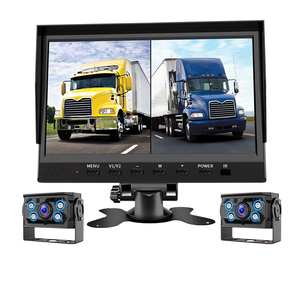 Caméra embarquée pour camion MDVR 7 pouces, écran partagé quad 2 canaux avec 4 caméras de recul HD 1080P pour la sécurité et l'aide au recul des camions et poids lourds - Product Image 2