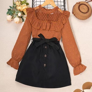 Stok pakaian rok dan blus anak-anak usia 6 8 10 12 tahun remaja remaja pakaian anak-anak besar perempuan 7-8 set pakaian gadis remaja - Product Image 3