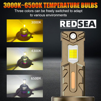 Bombillo LED Inteligente REDSEA 200W 25000lm IA Tricolor Lámpara H4 9007 Faro LED para Coche AI H1 H7 H8 H11 Luces LED para Coche
