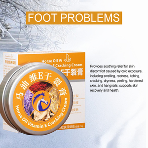 Crème anti-fissures à l'huile de cheval et à la vitamine E, baume réparateur intensif pour les peaux sèches et gercées, soin des mains, des pieds et du corps - Product Image 4