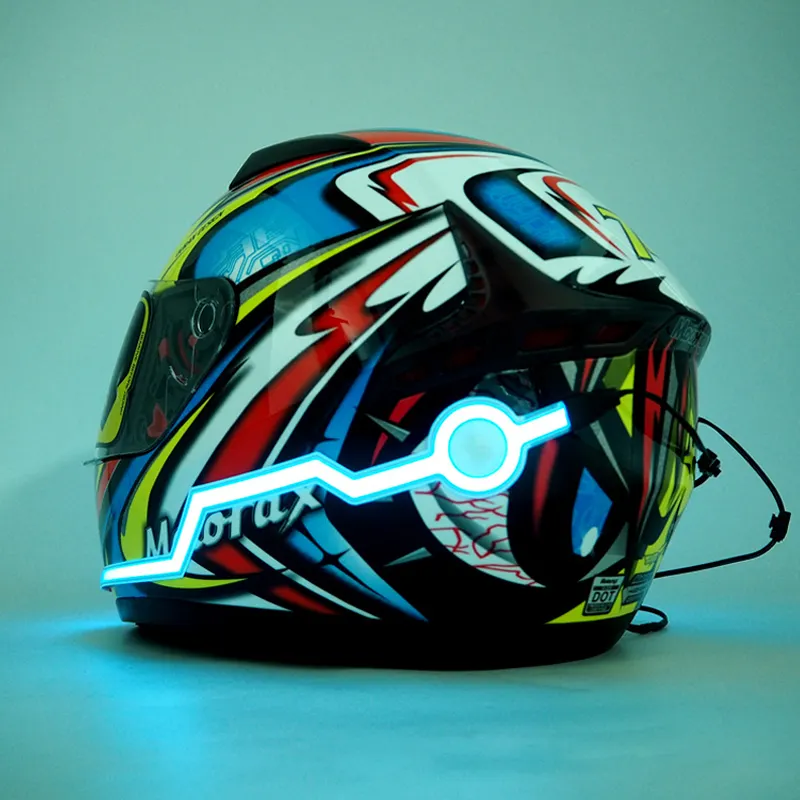 Tira de luz Led para casco de motocicleta, luz nocturna de seguridad brillante, cinta El para casco