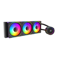 Enfriador Líquido para CPU AIO de Alto Rendimiento de 360 mm con Bloque de Agua Giratorio Infinity Mirror, Sincronización ARGB, TDP de 300 W para Juegos de PC de Escritorio